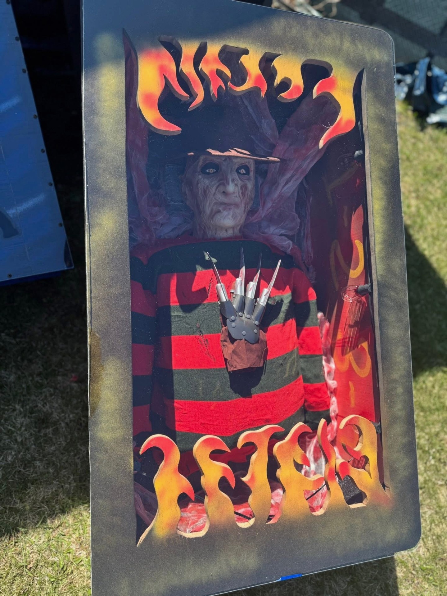 Freddy Krueger flame shadow box