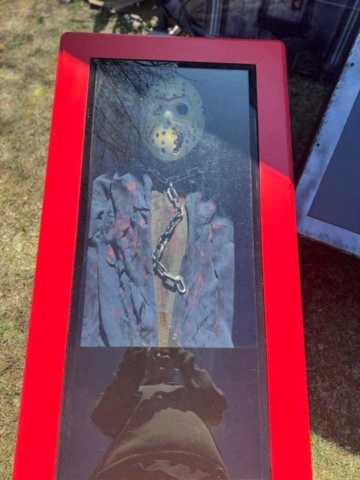Jason Voorhees red-framed display case