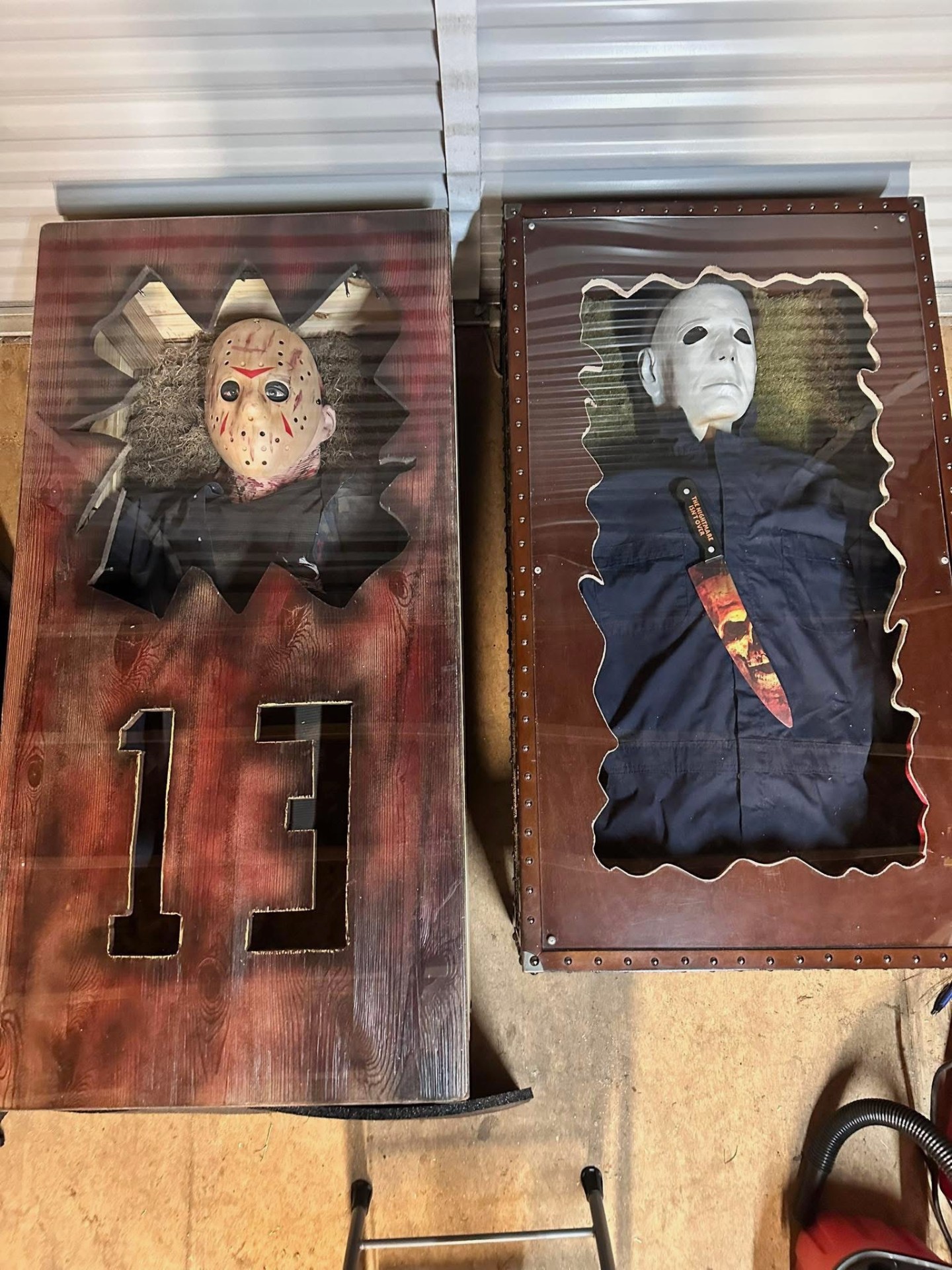 Jason and Michael Myers paired shadow box displays
